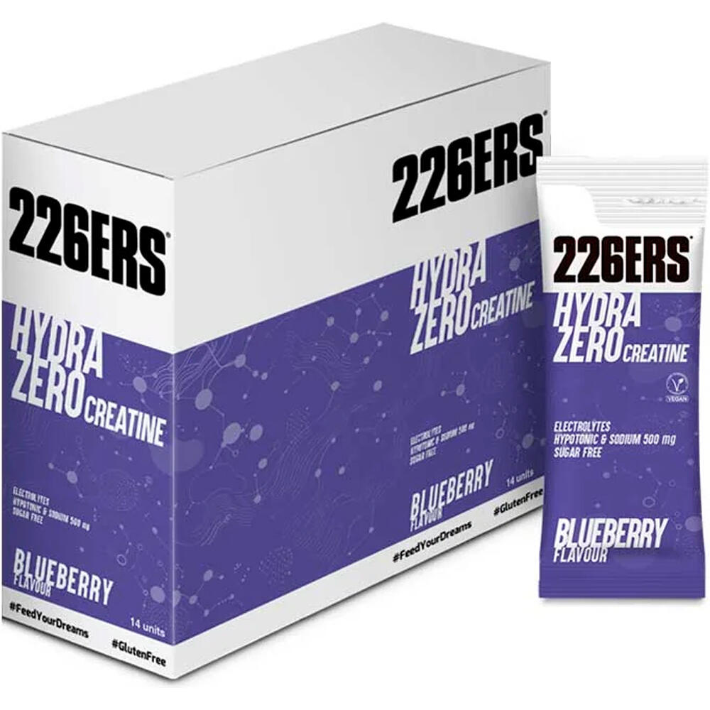 226ers Creatinas CAJA HYDRAZERO CREATINE 9g BLUEBERRY  vista frontal
