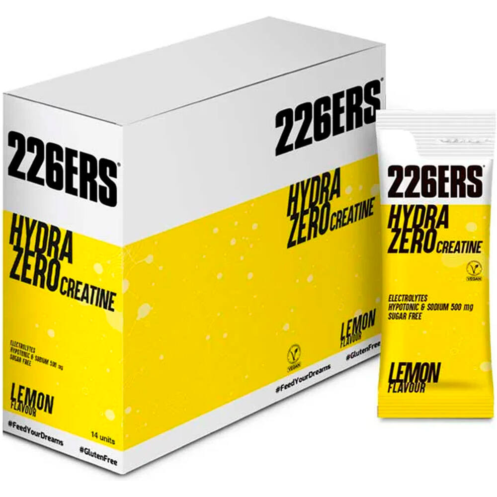 226ers Creatinas CAJA HYDRAZERO CREATINE 9g LEMON  vista frontal