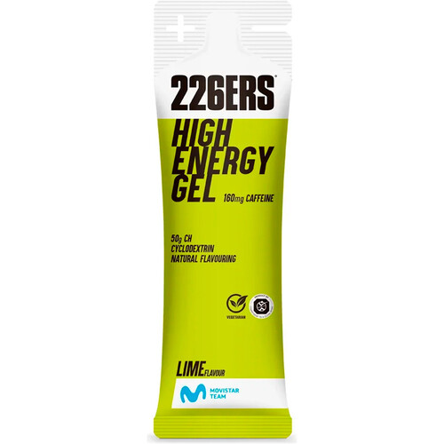 226ERS CAJA HIGH ENERGY GEL 76G CAFFEINE 160MG LIME