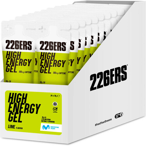 226ERS CAJA HIGH ENERGY GEL 76G CAFFEINE 160MG LIME