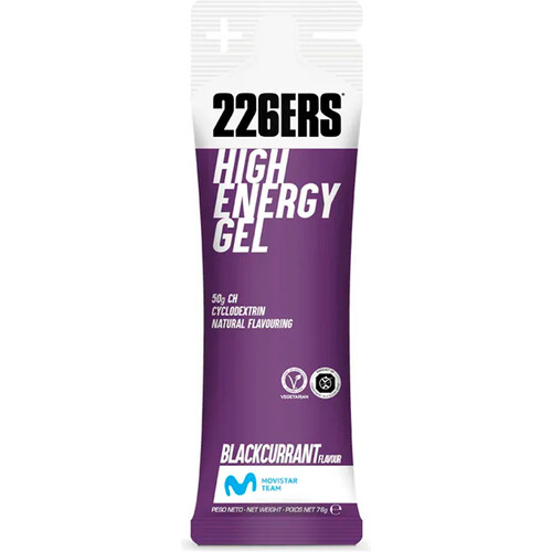 226ERS HIGH ENERGY GEL PACK 6X76G BCAA BLACKCURRANT