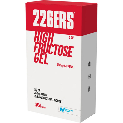 226ERS HIGH FRUCTOSE GEL PACK 6X80G CAFFEINE 100MG COLA