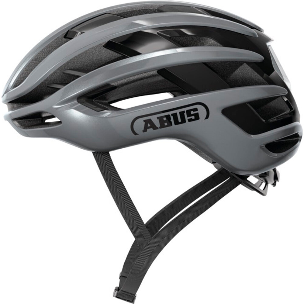 Abus casco bicicleta AIRBREAKER 2.0 GRIS vista frontal