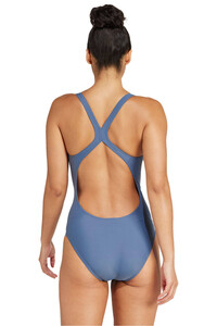 adidas bañador natación mujer 3 BARS AZUL vista trasera