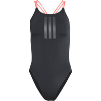 adidas bañador natación mujer RIPSTREAM 3-STRIPES TIE BACK SWIMSUIT NEGRO vista detalle