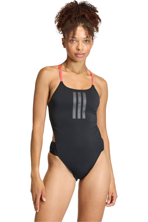 adidas bañador natación mujer RIPSTREAM 3-STRIPES TIE BACK SWIMSUIT NEGRO