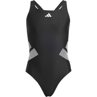 adidas bañador natación niña LOGO C-BACK NEGRO vista frontal