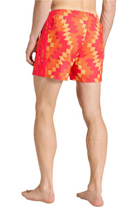adidas bañador playa hombre ESTAMPADO FUTBOLSTICO NARANJA vista trasera