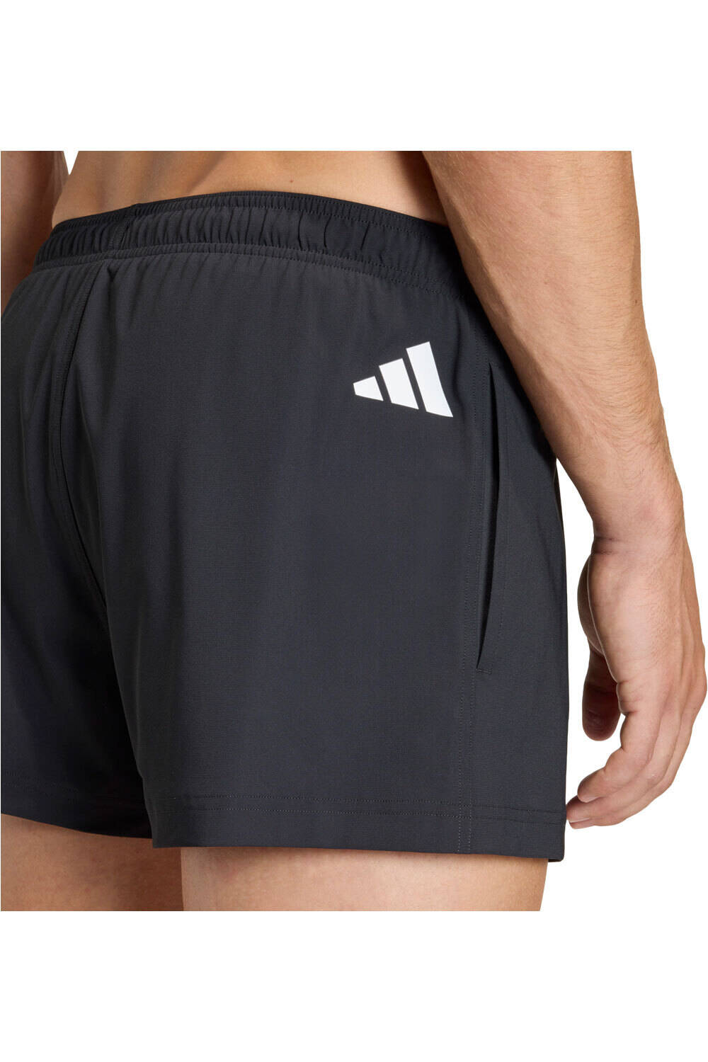 adidas bañador playa hombre LOGO STRETCHY KNIT SWIM 3 INCH NEGRO vista detalle