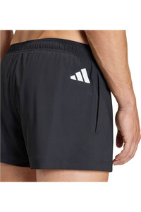 adidas bañador playa hombre LOGO STRETCHY KNIT SWIM 3 INCH NEGRO vista detalle