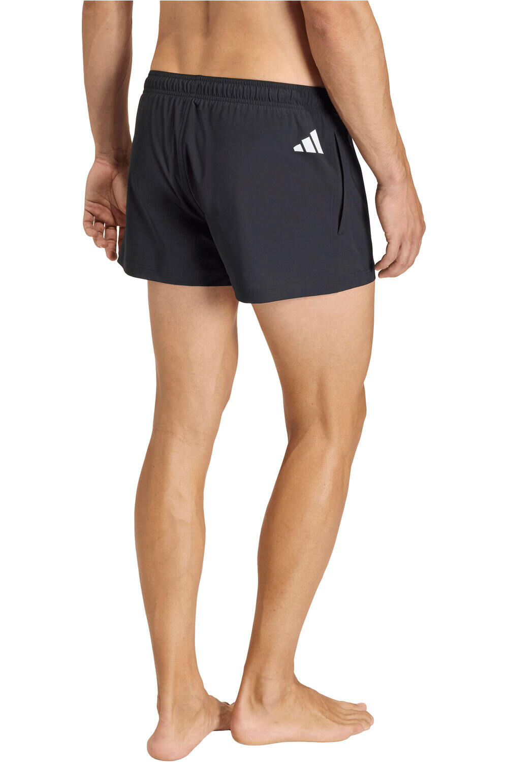 adidas bañador playa hombre LOGO STRETCHY KNIT SWIM 3 INCH NEGRO vista trasera