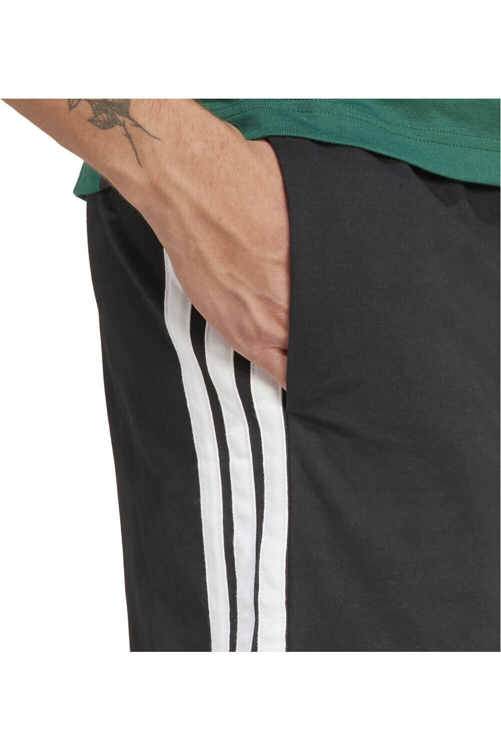 adidas bermudas hombre ESSENTIALS 3 STRIPES NEGRO 04