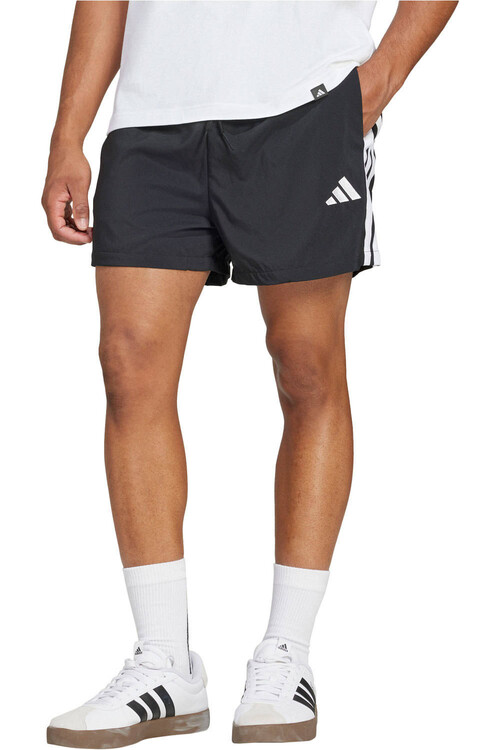 adidas bermudas hombre ESSENTIALS THREE STRIPES CHELSEA NEGRO