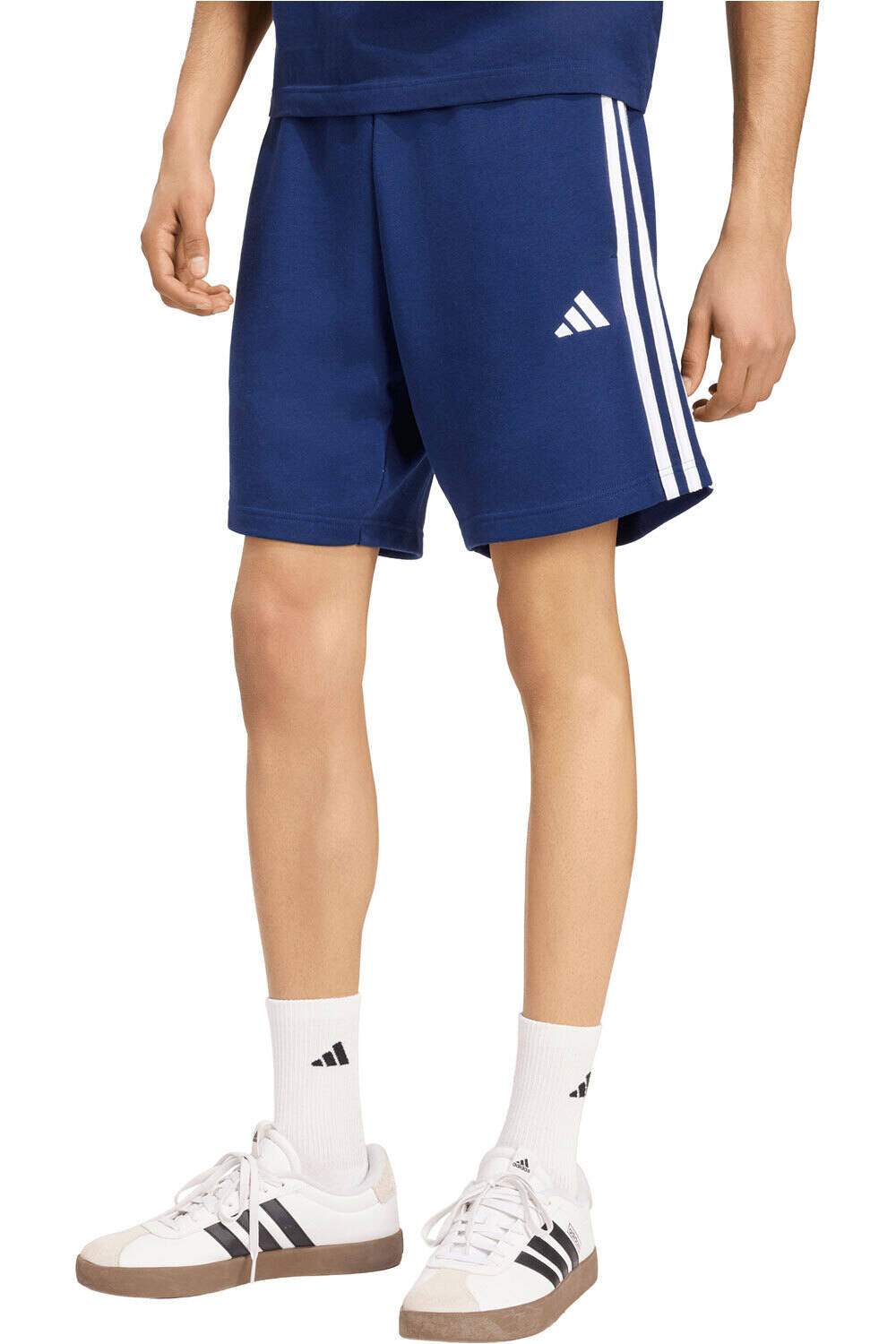 adidas bermudas hombre M 3S FT SHO 7 AZUL vista frontal