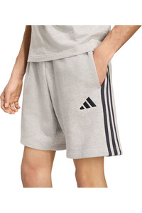 adidas bermudas hombre M 3S FT SHO 7 GRIS vista detalle