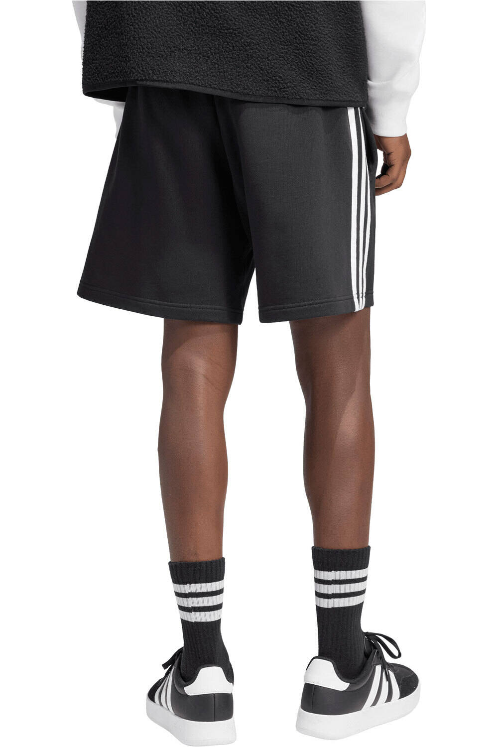 adidas bermudas hombre M 3S FT SHO 7 NEGRO vista trasera