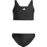 adidas bikini natación niña 3-STRIPES V-BACK NEGRO vista frontal