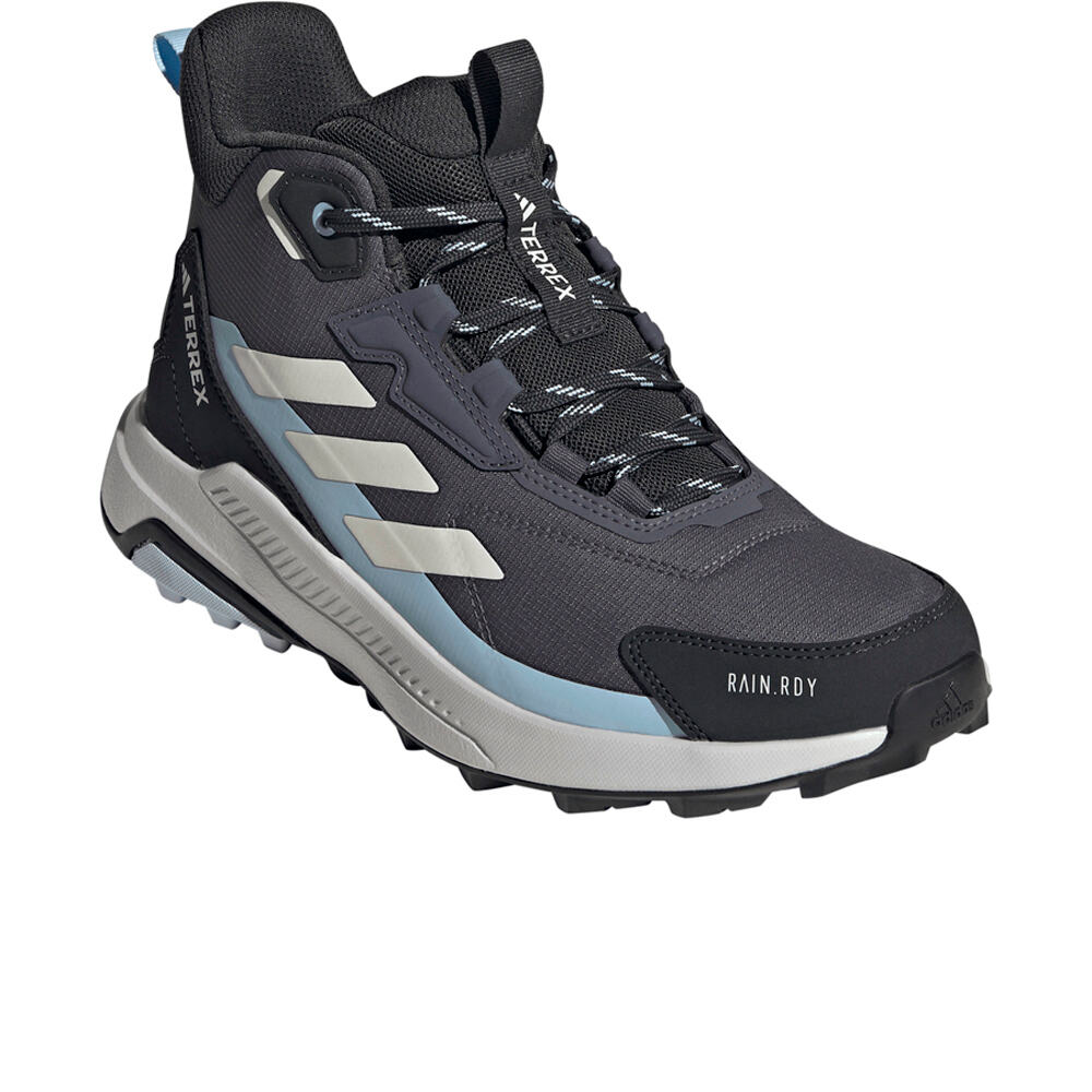 adidas bota trekking mujer TERREX ANYLANDER MID RAIN.RDY AZUL lateral interior
