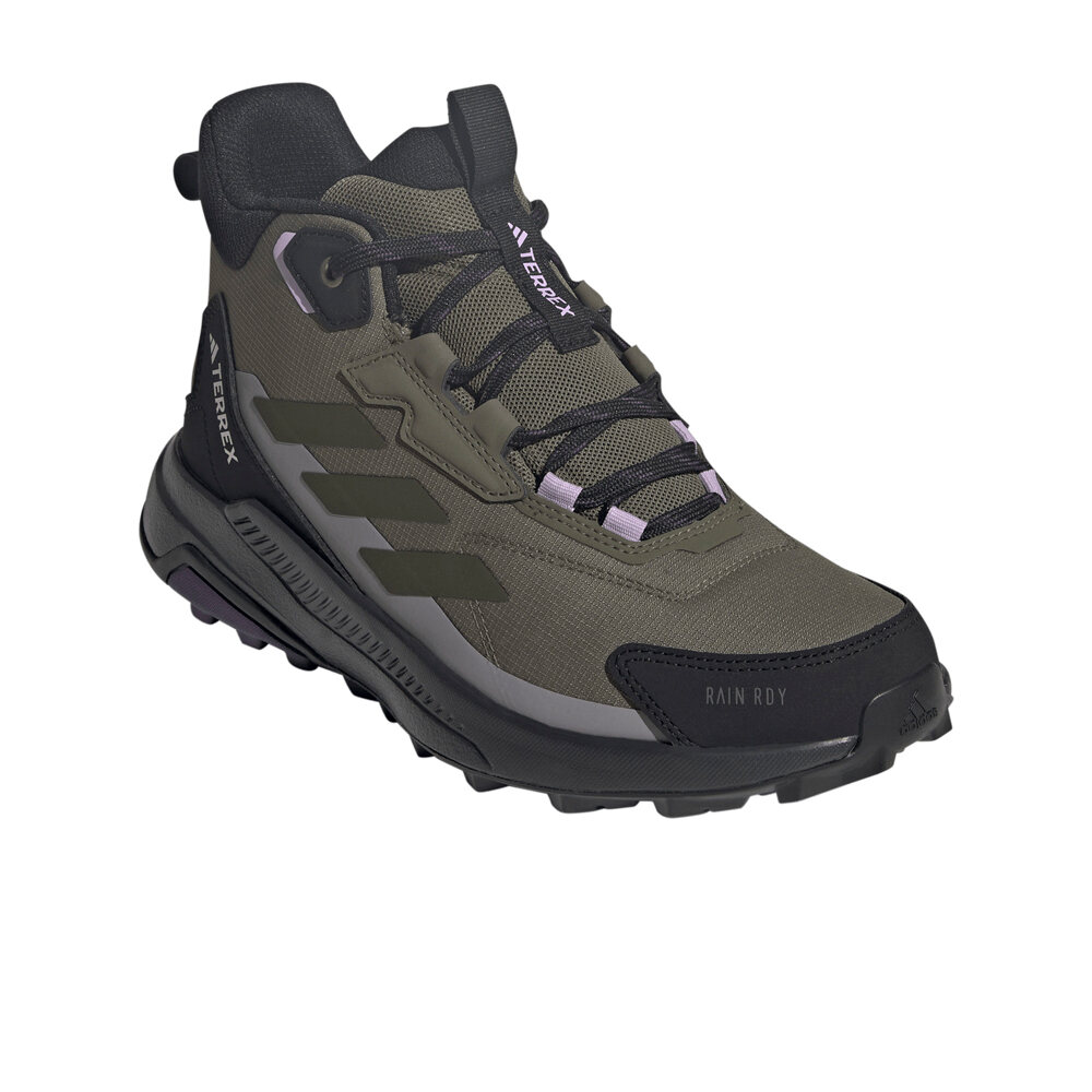 adidas bota trekking mujer TERREX ANYLANDER MID RAIN.RDY VERDE lateral interior