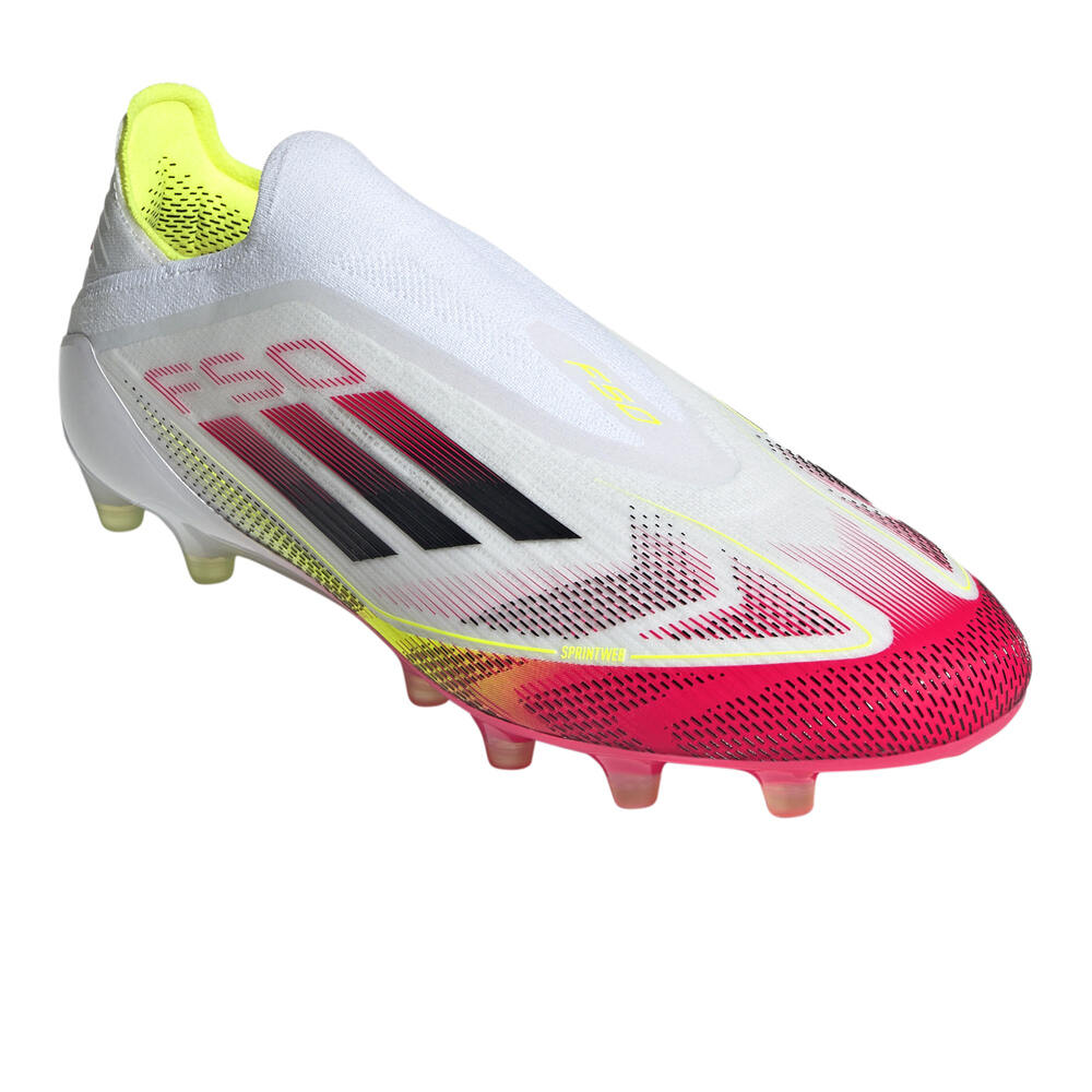 adidas botas de futbol cesped artificial F50 ELITE LL AG BLANCO lateral interior