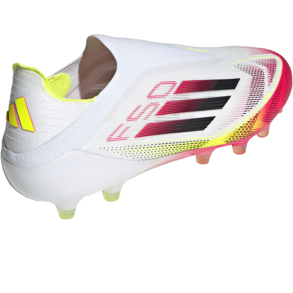adidas botas de futbol cesped artificial F50 ELITE LL AG BLANCO vista trasera