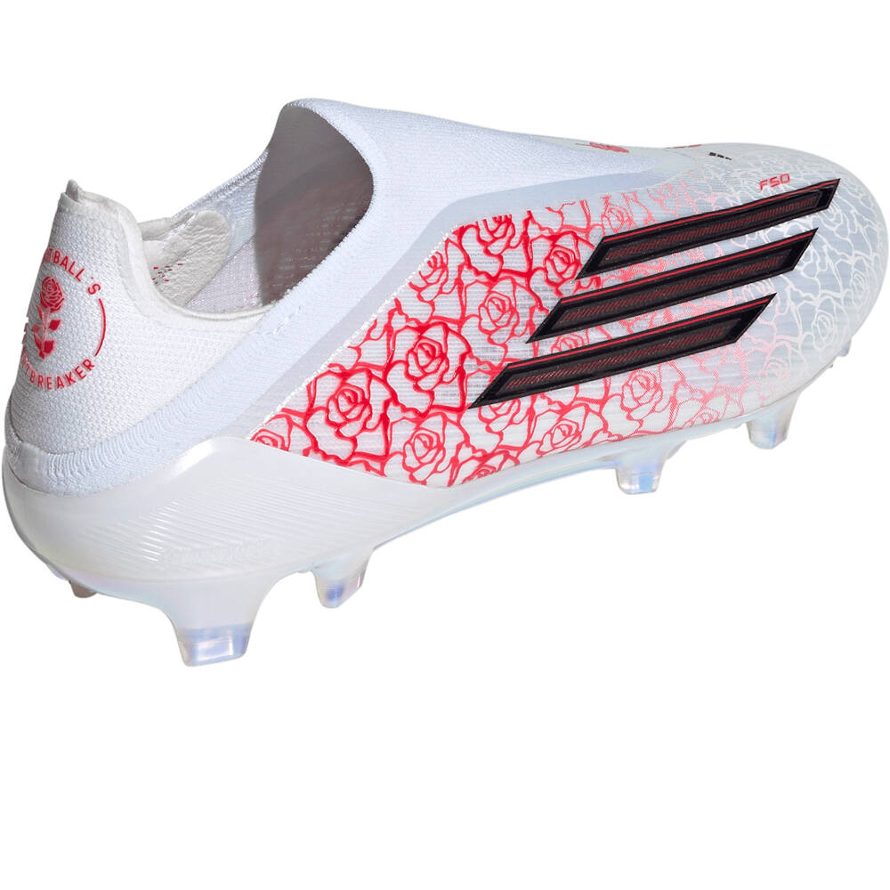 adidas botas de futbol cesped artificial F50 ELITE LL LAMINE FG BLANCO vista trasera
