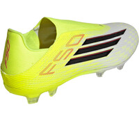 adidas botas de futbol cesped artificial F50 LEAGUE LL FG AMARILLO vista trasera