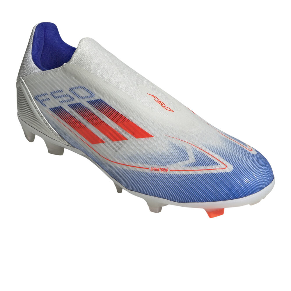 adidas botas de futbol cesped artificial F50 LEAGUE LL FG/MG BLANCO lateral interior