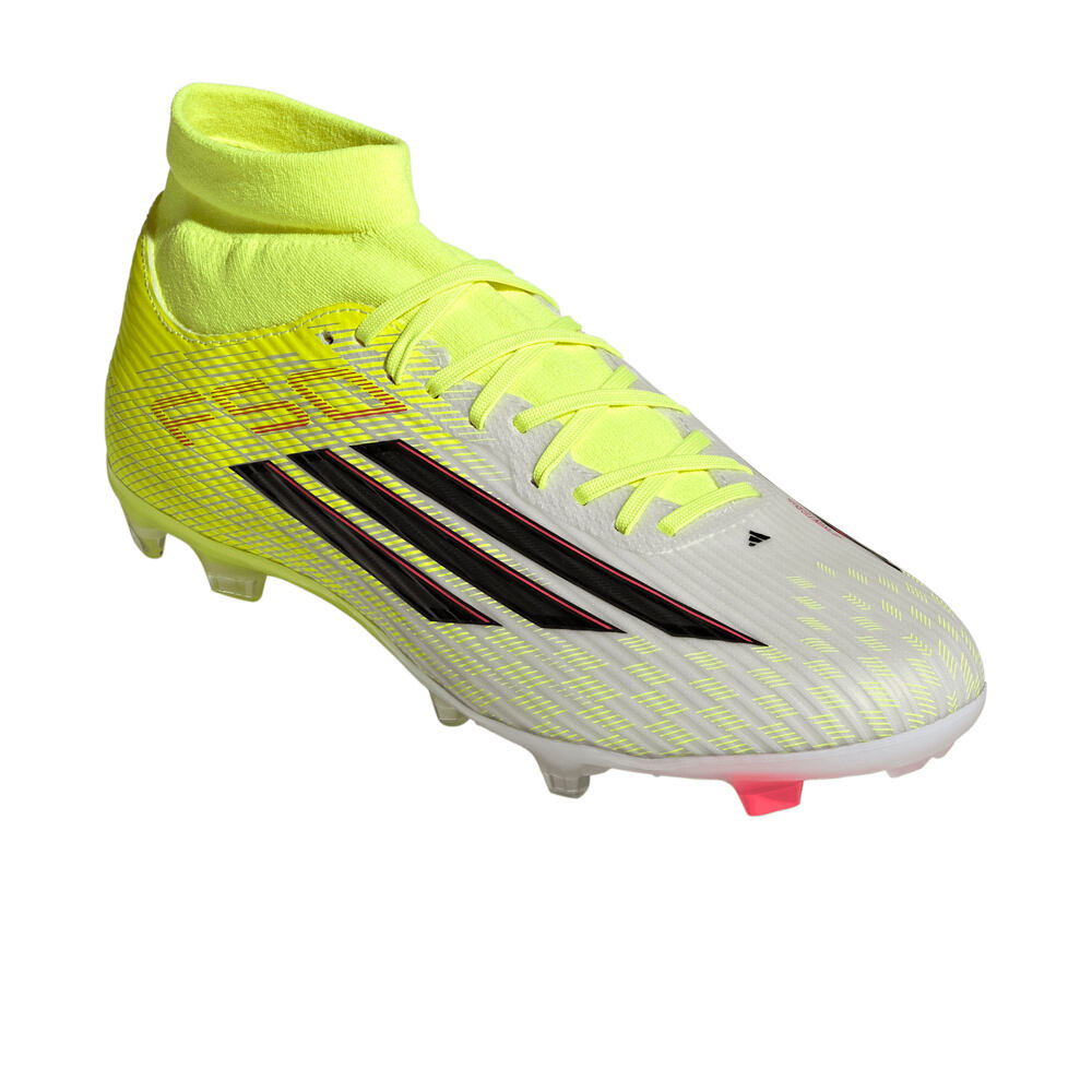 adidas botas de futbol cesped artificial F50 LEAGUE SOCK FG AMARILLO lateral interior