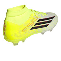 adidas botas de futbol cesped artificial F50 LEAGUE SOCK FG AMARILLO vista trasera