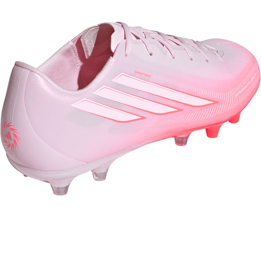 adidas botas de futbol cesped artificial F50 SPARKFUSION LEAGUE ROSA vista trasera
