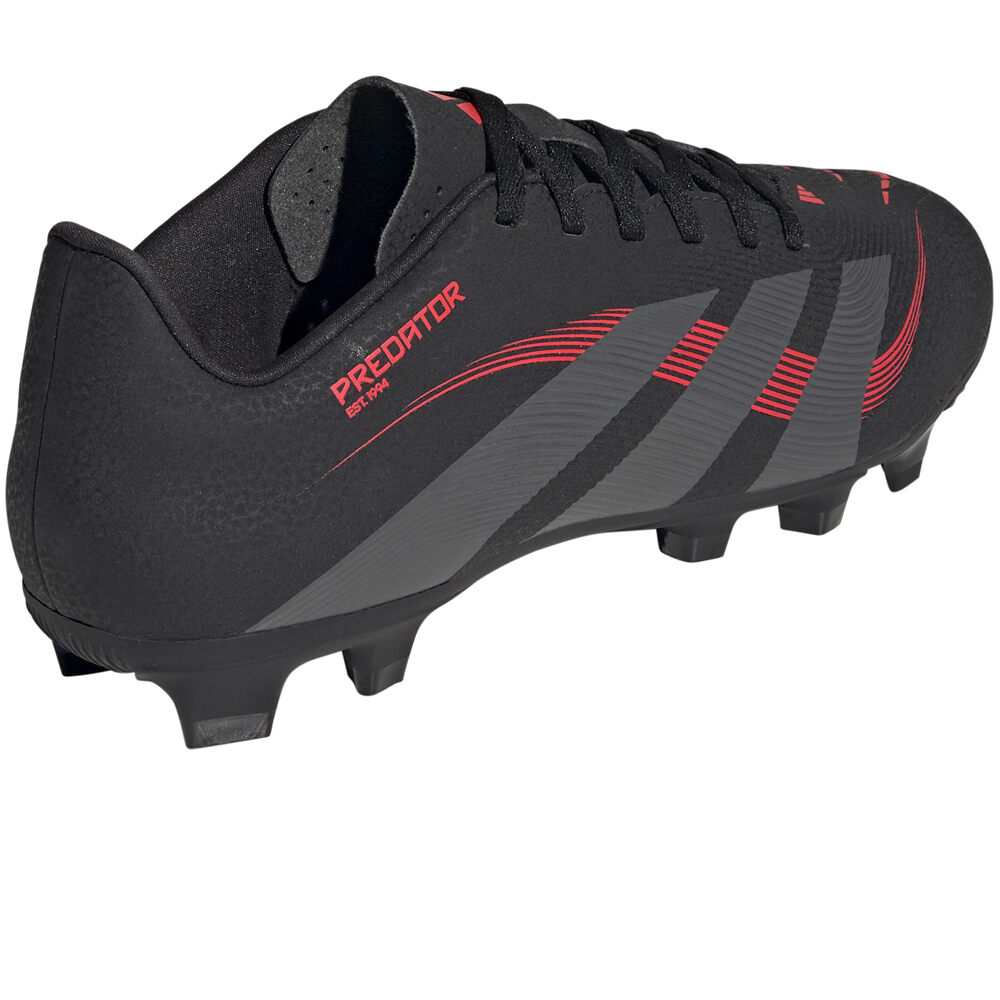 adidas botas de futbol cesped artificial PREDATOR CLUB FG/MG NEGRO vista trasera