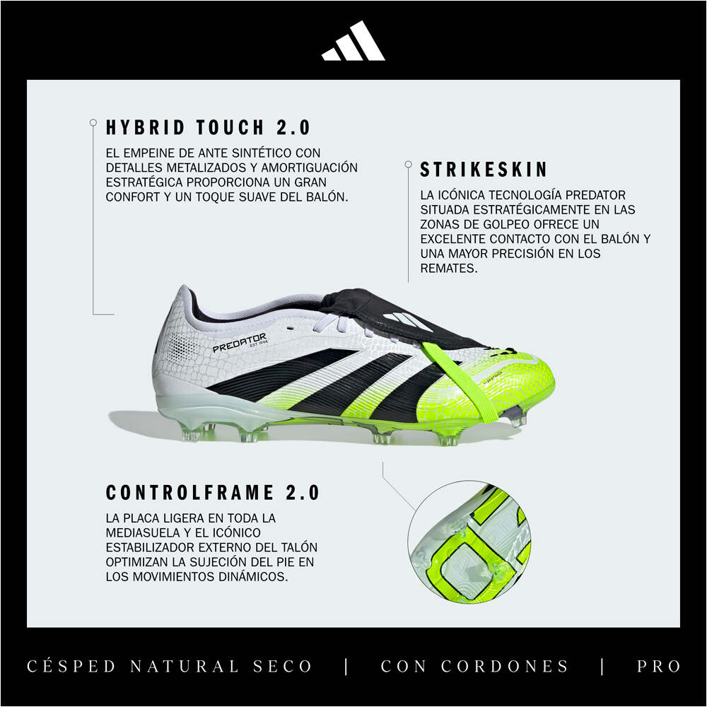 adidas botas de futbol cesped artificial PREDATOR PRO FT FG BLANCO 06