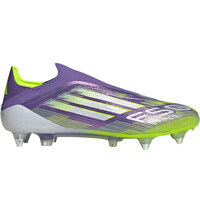 adidas botas de futbol cesped natural F50 ELITE LACELESS SOFT GROUND MORADO lateral exterior