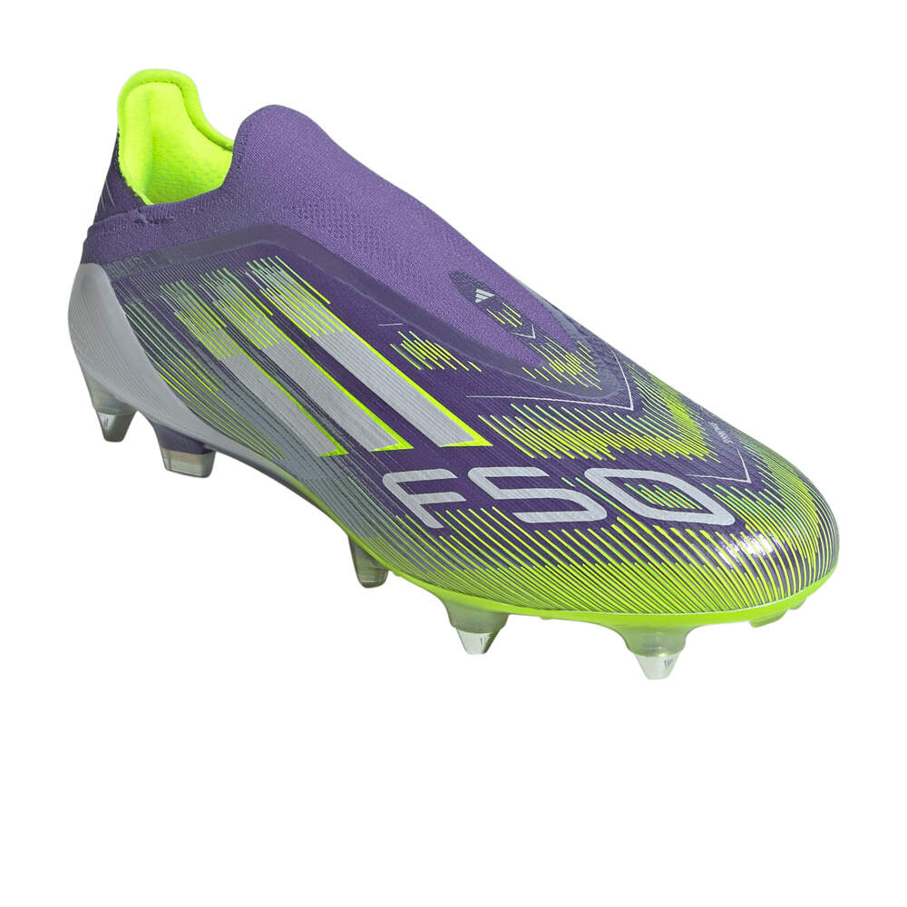 adidas botas de futbol cesped natural F50 ELITE LACELESS SOFT GROUND MORADO lateral interior