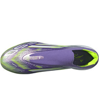 adidas botas de futbol cesped natural F50 ELITE LACELESS SOFT GROUND MORADO vista superior