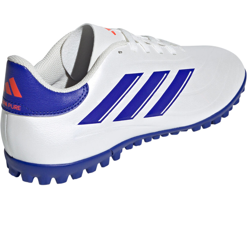 adidas botas de futbol multitaco y terreno duro COPA PURE 2 CLUB TF BLANCO vista trasera