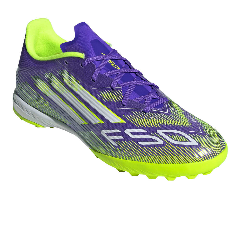adidas botas de futbol multitaco y terreno duro F50 LEAGUE TF MORADO lateral interior