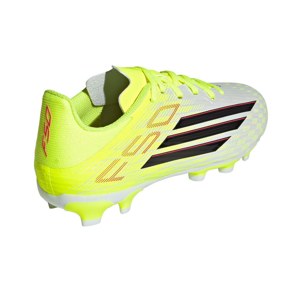 adidas botas de futbol niño cesped artificial F50 LEAGUE MG AMARILLO vista trasera