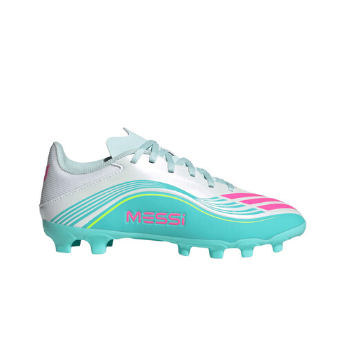 adidas botas de futbol niño cesped artificial F50 LEAGUE MG MESSI VERDE