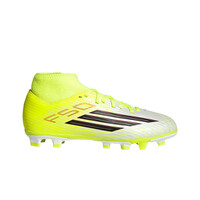 adidas botas de futbol niño cesped artificial F50 LEAGUE SOCK FG AMARILLO lateral exterior