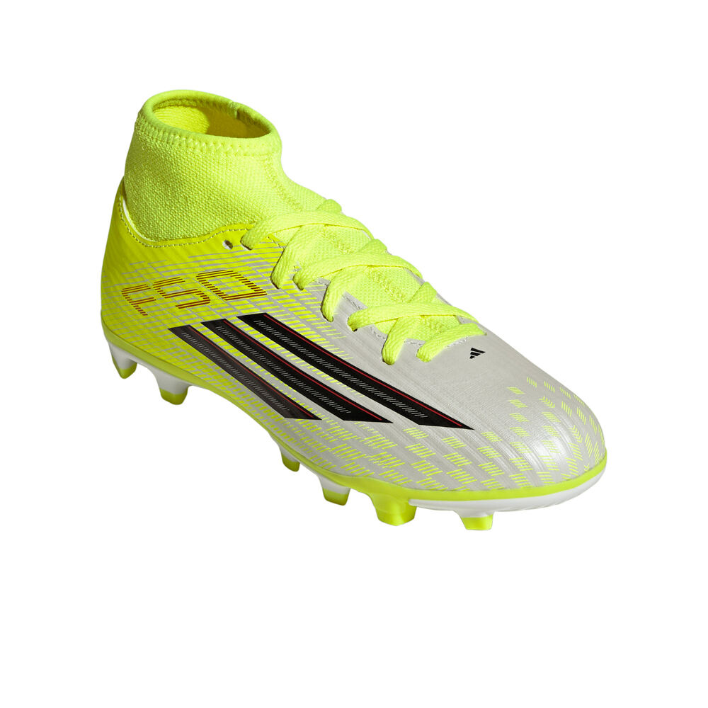 adidas botas de futbol niño cesped artificial F50 LEAGUE SOCK FG AMARILLO lateral interior