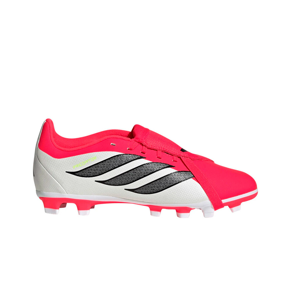 adidas botas de futbol niño cesped artificial PREDATOR CLUB FT FG ROJO lateral exterior