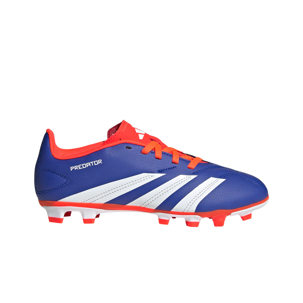 adidas botas de futbol niño cesped artificial PREDATOR CLUB FxG AZUL lateral exterior