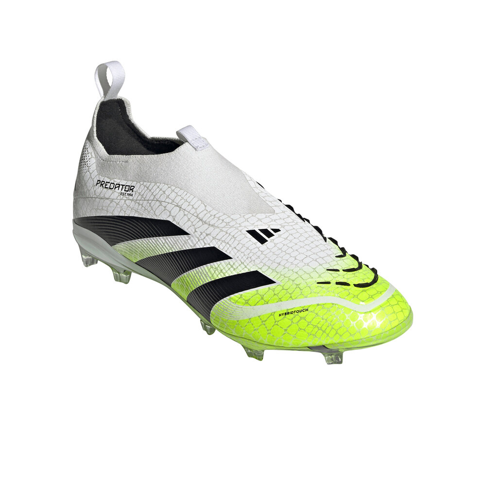 adidas botas de futbol niño cesped artificial PREDATOR ELITE LACELESS FIRM GROUND BLANCO lateral interior