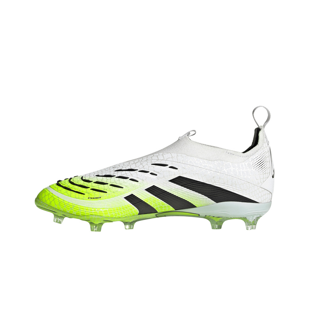 adidas botas de futbol niño cesped artificial PREDATOR ELITE LACELESS FIRM GROUND BLANCO puntera