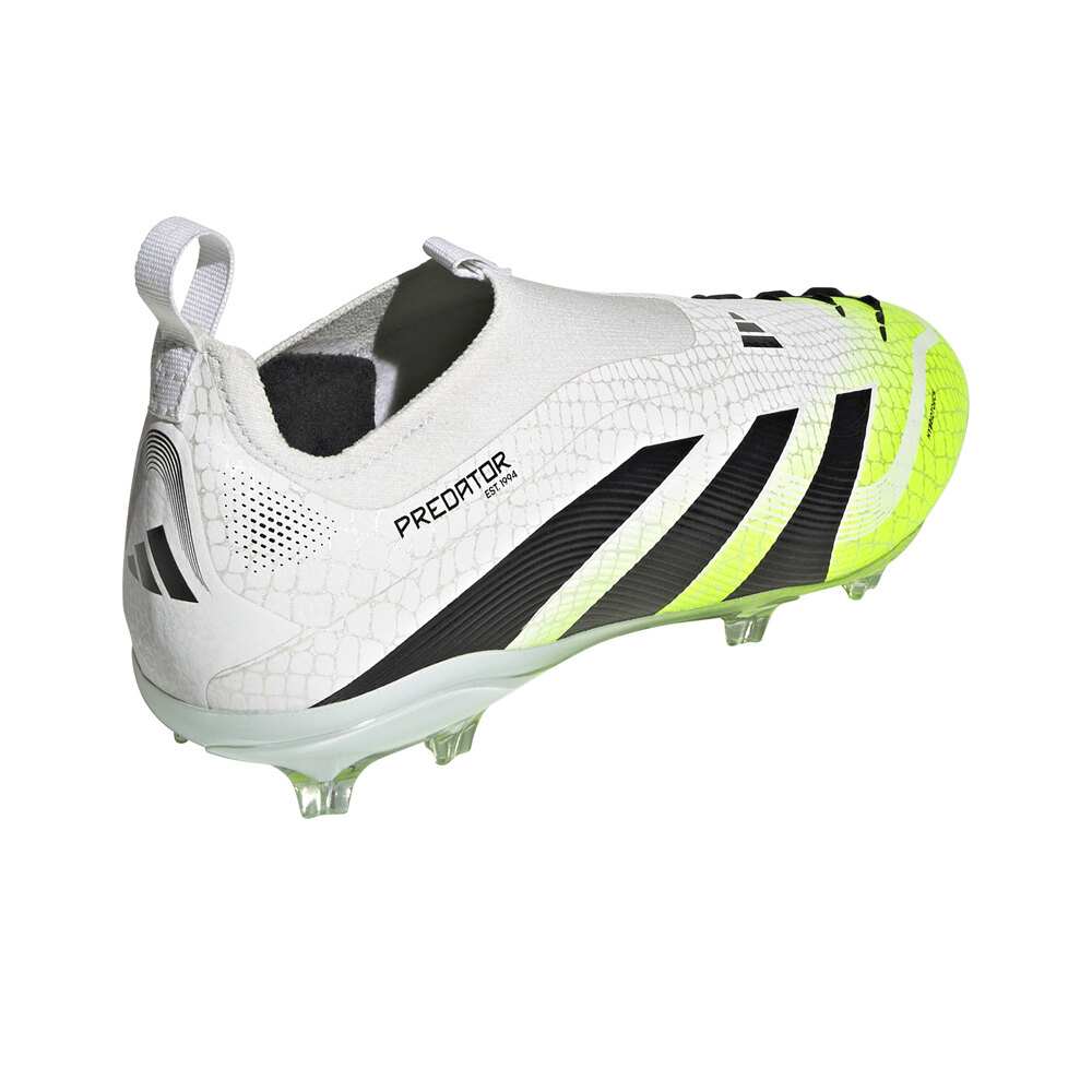 adidas botas de futbol niño cesped artificial PREDATOR ELITE LACELESS FIRM GROUND BLANCO vista trasera