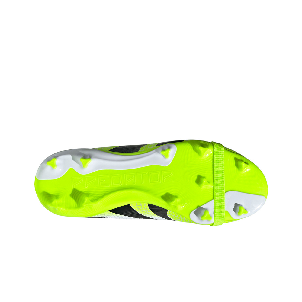 adidas botas de futbol niño cesped artificial PREDATOR LEAGUE FOLD-OVER TONGUE FIRM GROUND/MULTI GROUND BLANCO vista superior