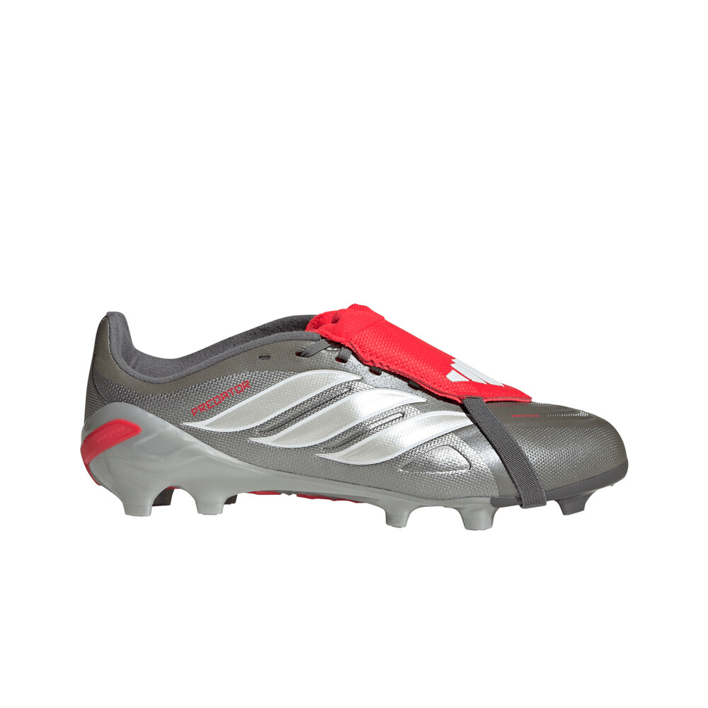 adidas botas de futbol niño cesped artificial PREDATOR LEAGUE FT FG GRIS lateral exterior