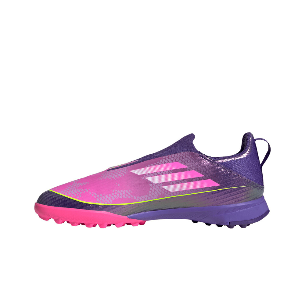 adidas botas de futbol niño multitaco y terreno duro F50 LAMINE LEAGUE TF INFANTIL MORADO puntera